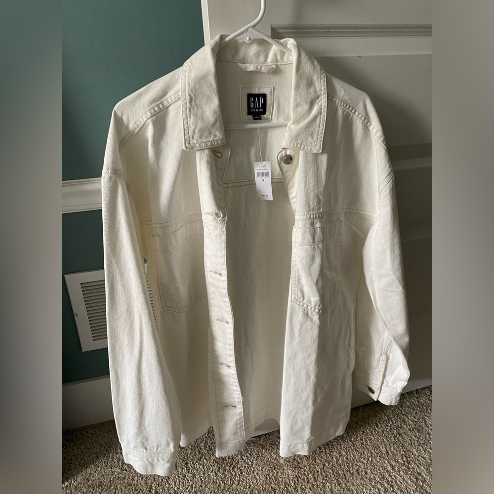 NWT Gap oversized denim chore coat